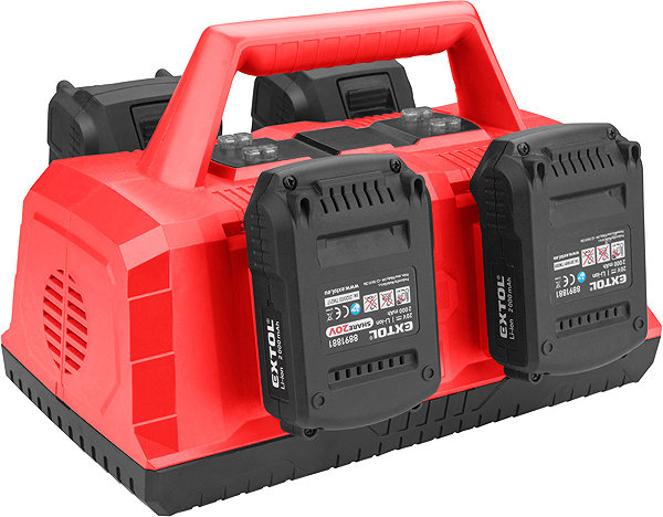 Battery charger EXTOL PREMIUM Battery charger for 4 batteries SHARE20V, 2 + 2, 3,5A, 8891895 .