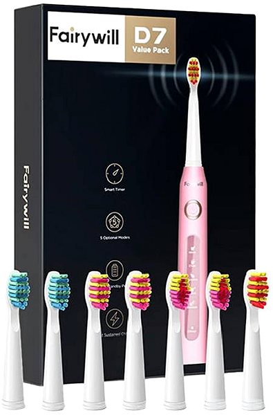 Electric Toothbrush FairyWill FW-507 Plus sonic, pink ...