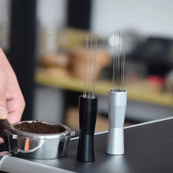 Ecocoffee Coffee Tamper Needle Distributor WDT Black .