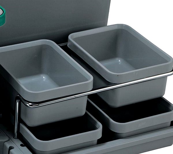 Rubbish Bin Elletipi METROPOLIS built-in pull-out waste bin 15+15+15 l ...