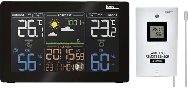 Weather Station EMOS Home Wireless Weather Station E5111 Screen