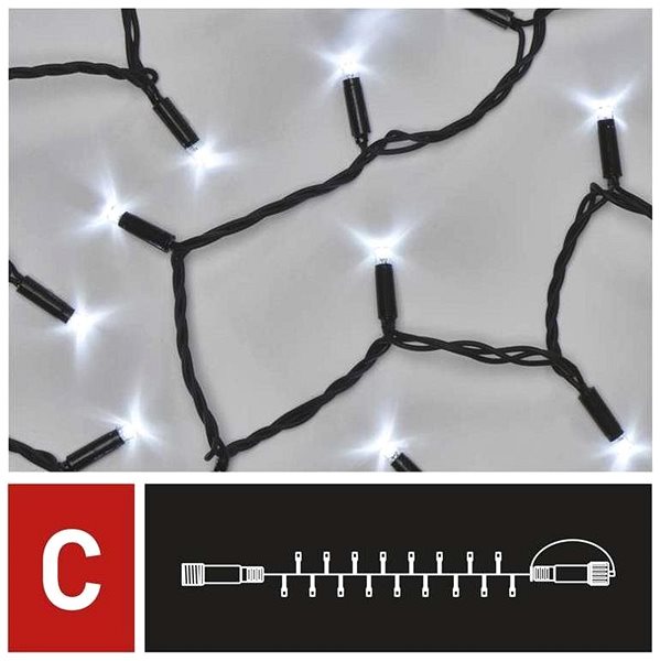 Lichterkette EMOS Profi-LED-Verbindungskette schwarz, 5 m, innen und außen, kaltweiß Mermale/Technologie