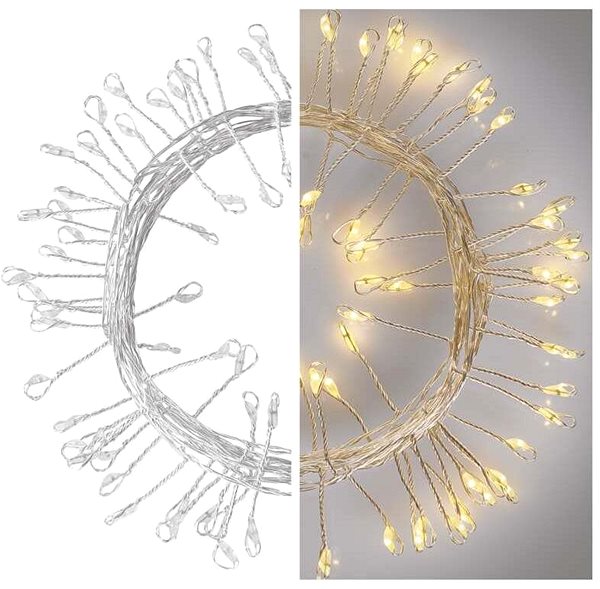 Lichterkette EMOS LED-Weihnachts-Nanokette - Igel, 2,4 m, 3x AA, innen, warmweiß, Timer Mermale/Technologie