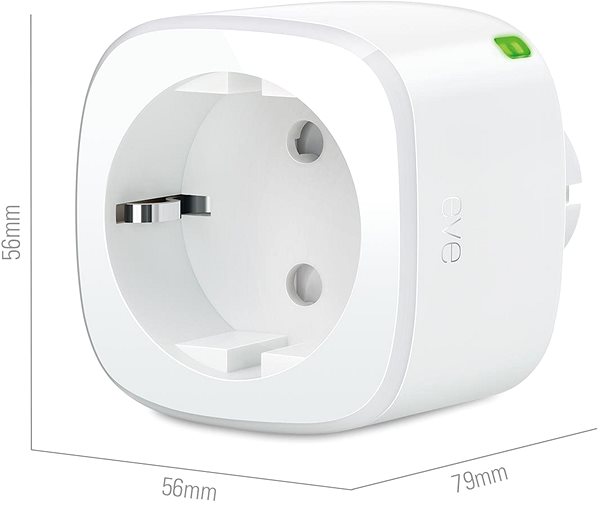 Okos konnektor Eve Energy Smart Plug (Matter - compatible w Apple, Google & SmartThings) ...