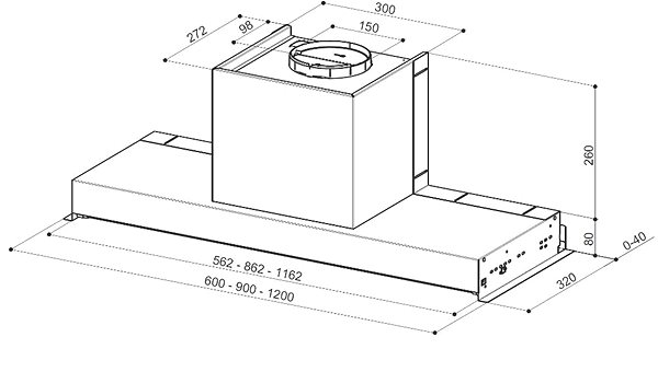 Extractor Hood FABER IN-NOVA COMFORT EG6 X A60 Technical draft