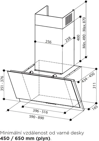Extractor Hood FABER GREXIA GRES DG/BK A90 Technical draft