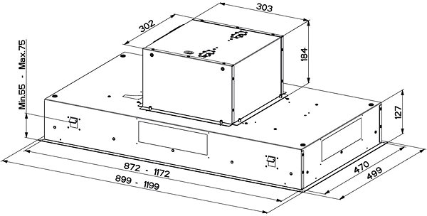 Extractor Hood FABER Heaven 2.0 X A120 Technical draft