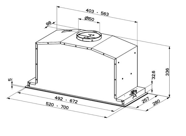 Extractor Hood FABER BI-AIR KL A70 ...