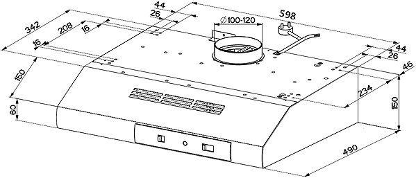 Extractor Hood FABER 741 Base W A60 Technical draft