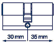 Cylinder FAB 2H.00/DNs 30/35 3 keys Box ...