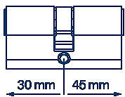 Cylinder FAB 2H.00/DNs 30/45 3 keys Box ...