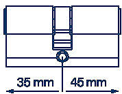 Cylinder FAB 2H.00/DNs 35/45 3 keys Box ...