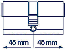 Cylinder FAB 2H.00/DNs 45/45 3 keys Box ...