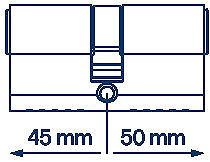 Cylinder FAB 2H.00/DNs 45/50 3 keys Box ...