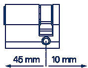 Cylinder FAB 2H.01/DNs 45/10 3 keys Box ...
