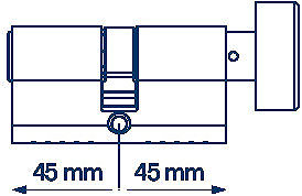 Cylinder FAB 3H.02/BDNs KO 45/45 6 keys Box ...