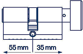 Cylinder FAB 3H.02/BDNs KO 55/35 6 keys Box ...