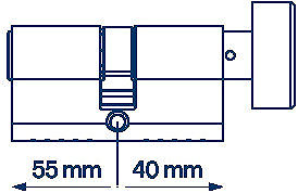 Cylinder FAB 3H.02/BDNs KO 55/40 6 keys Box ...