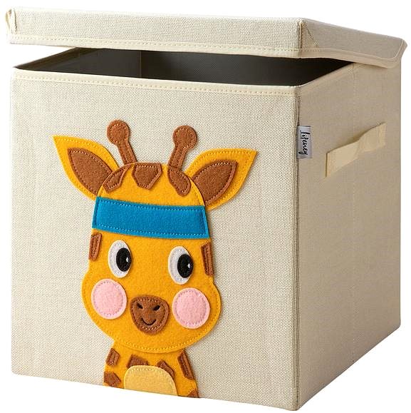 Úložný box Lifeney Box úložný s vekom ŽIRAFA, 33 × 33 × 33 cm ...