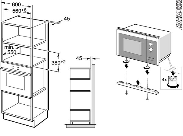 Microwave FAGOR 3MWB-20BTCGN Technical draft