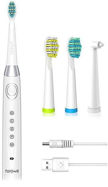 Electric Toothbrush FairyWill 508 sonic, white ...