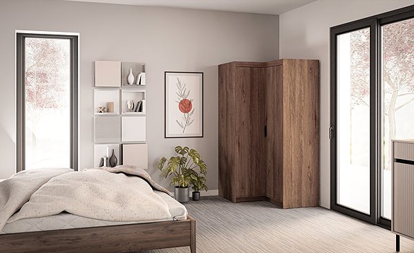 FALCO Enja 2D corner wardrobe, lefkas oak.