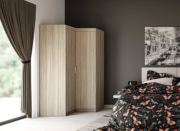 FALCO Enja 2D corner wardrobe sonoma oak.