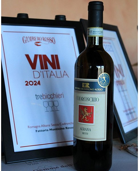 Fattoria Monticino Rosso Codronchio Romagna Albana DOCG 14% vol. wine