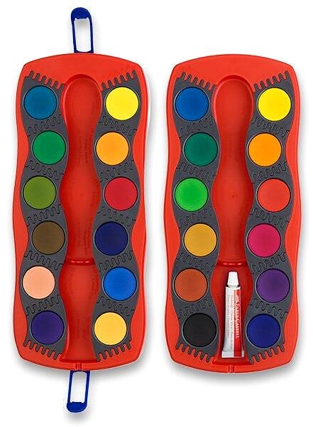 Aquarell-Farben FABER CASTELL Connector, 24 Farben ...