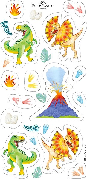 Pastelky FABER-CASTELL Grip Dinosaurus, 24 farieb ...