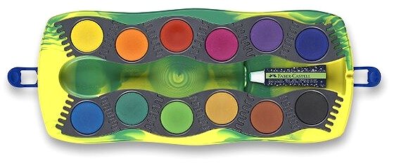 Vízfesték FABER-CASTELL Connector Dinosaurus, 12 szín ...
