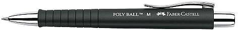 Kugelschreiber FABER-CASTELL Poly Ball M, schwarz ...