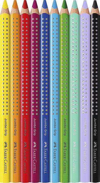 Coloured Pencils FABER-CASTELL Grip JUMBO Unicorn, 10 colours ...