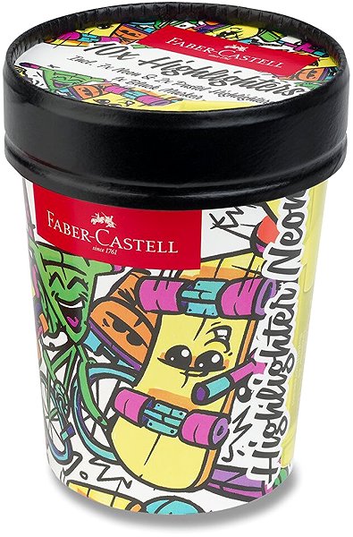 Textmarker FABER-CASTELL Textliner 46 Ice Cream Superfluorescent, 10 Farben ...