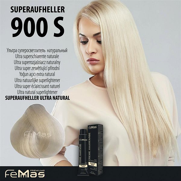 Farba na vlasy Femmas Farba na vlasy super zesvetľujúca prírodná 900S ...