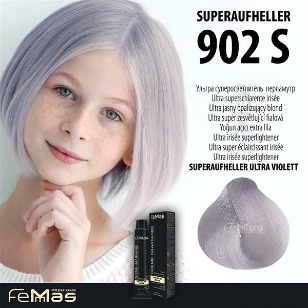 Farba na vlasy Femmas Farba na vlasy ultra super zosvetľujúca fialová 902S ...
