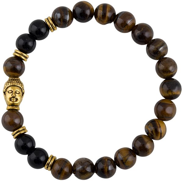 Feng Shui Harmony Buddha Bracelet Tiger's Eye.