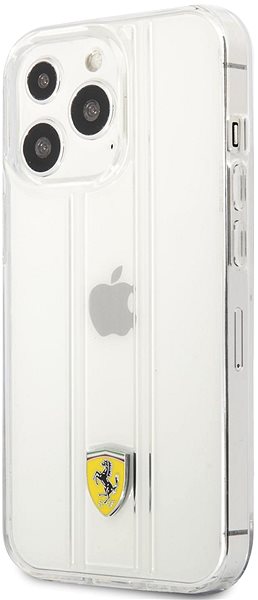 Handyhülle Ferrari PC/TPU 3D Stripes Back Cover für Apple iPhone 13 Pro Max Transparent ...