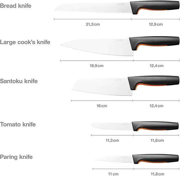 Sada nožov FISKARS Functional Form Súprava štartovacia veľká, 5 nožov ...