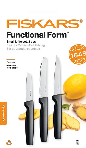 Sada nožov FISKARS Functional Form Súprava malých nožov, 3 nože ...