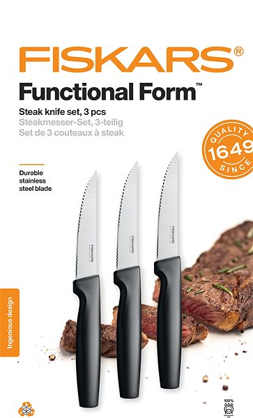 Késkészlet FISKARS Functional Form Steak kés készlet, 3 kés ...