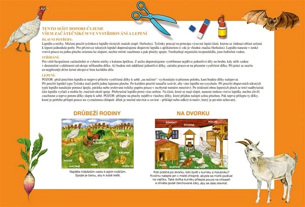 colouring page Start cutting out On the farm .