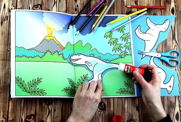 colouring page Start cutting out Dinosaurs .