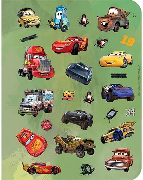 colouring page 100 stickers with colouring pages Cars .