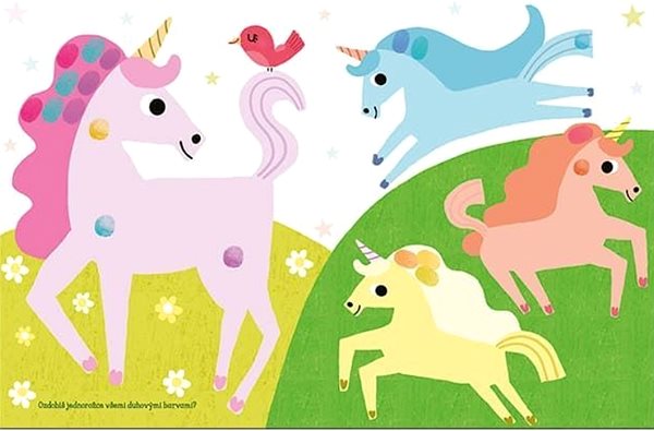 colouring page Stamping fingers Unicorn .