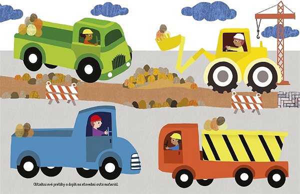 colouring page Stamping fingers Car .