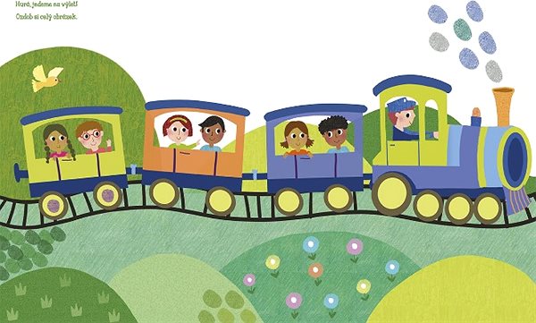 colouring page Stamping fingers Car .