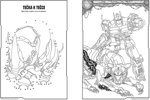 Transformers Mega colouring Book colouring pages and activities.