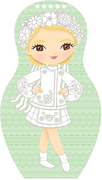 colouring page Dress up Ukrainian dolls Alina .