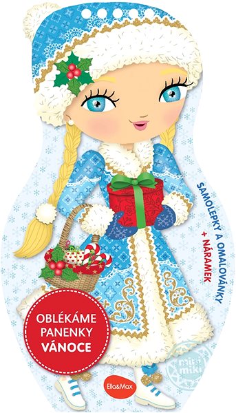 colouring page Dress up dolls Christmas.